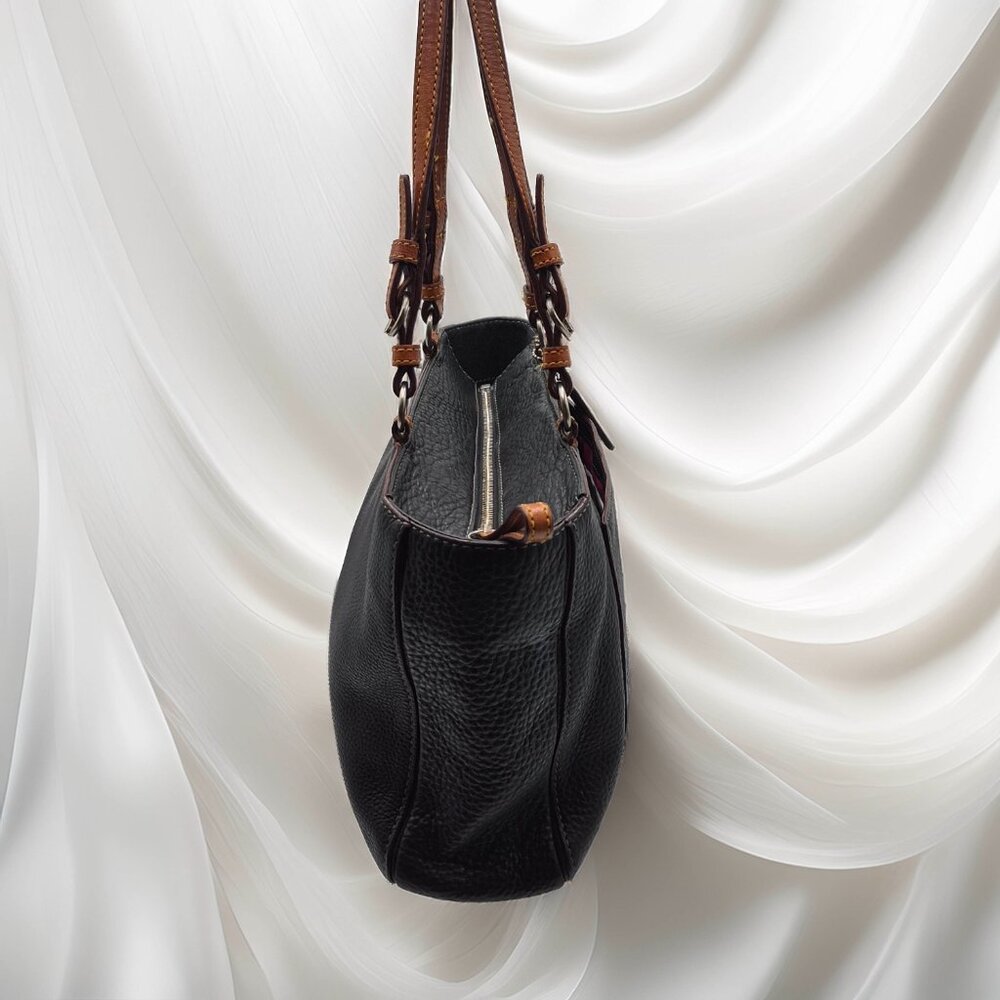 Coach Black Pebble Leather chelsea Shoulder Bag Purse - Picture 4 of 11